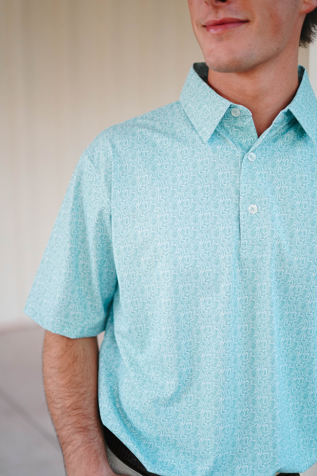 Black Friday Gen Teal Golf Brr Printed Polo