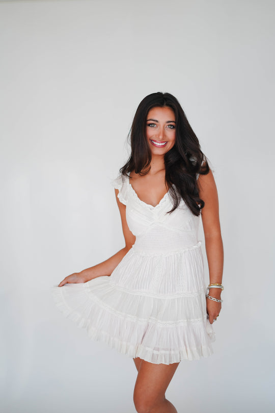 LoveShackFancy Presline Cotton Mini Dress