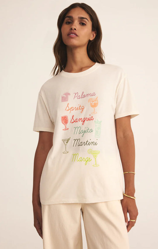 Z Supply Cocktails Boyfriend Tee