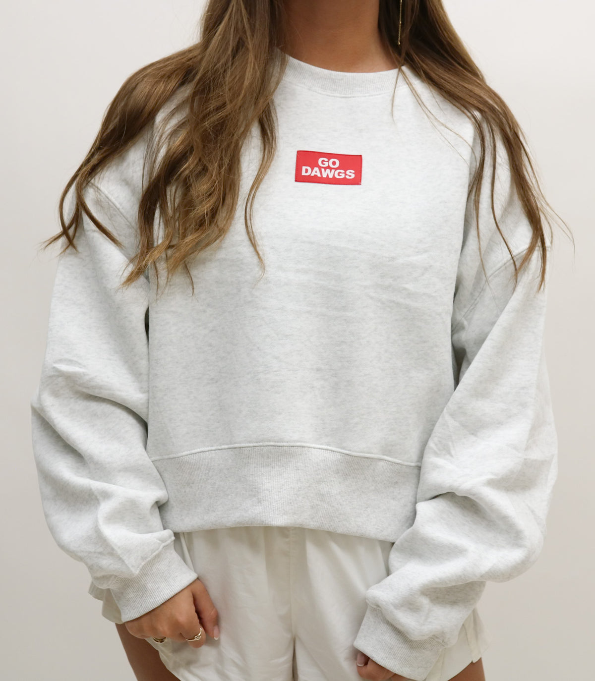 Scarlet Go Dawgs Drop Shoulder Sweatshirt