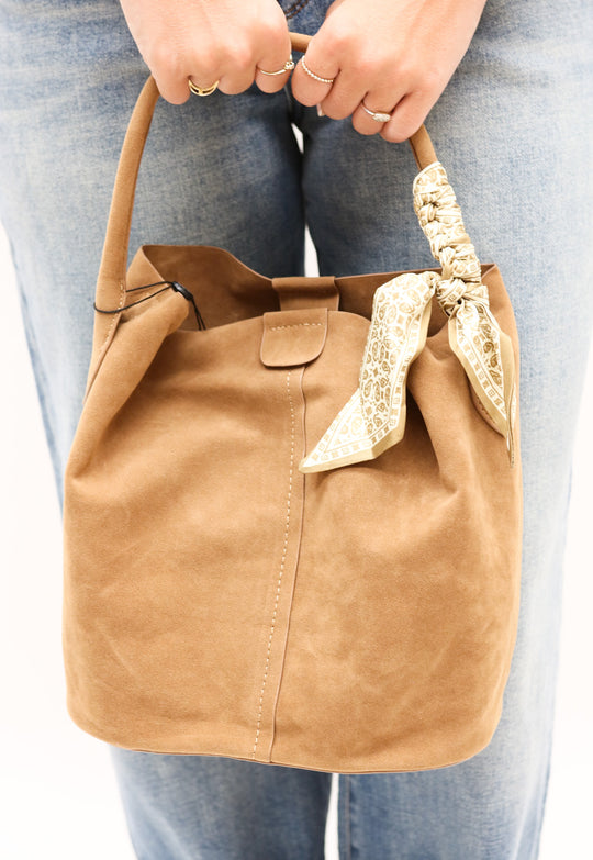 Suede Bucket Bag