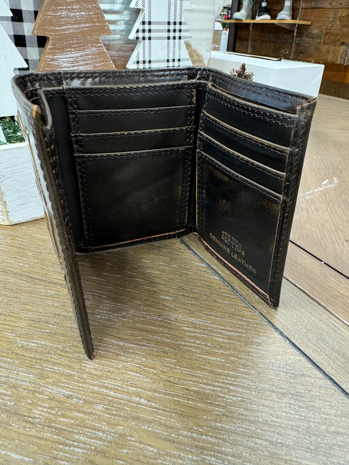 Zepplin Burnished Tri-fold Wallet