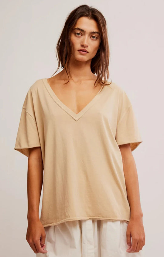 Free People Nina V-Neck Tee