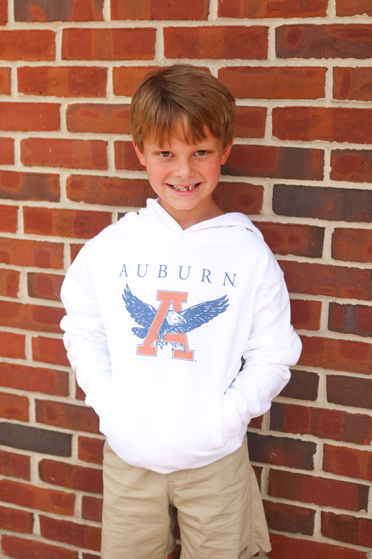 Youth Scarlet Auburn Throwback Hoodie