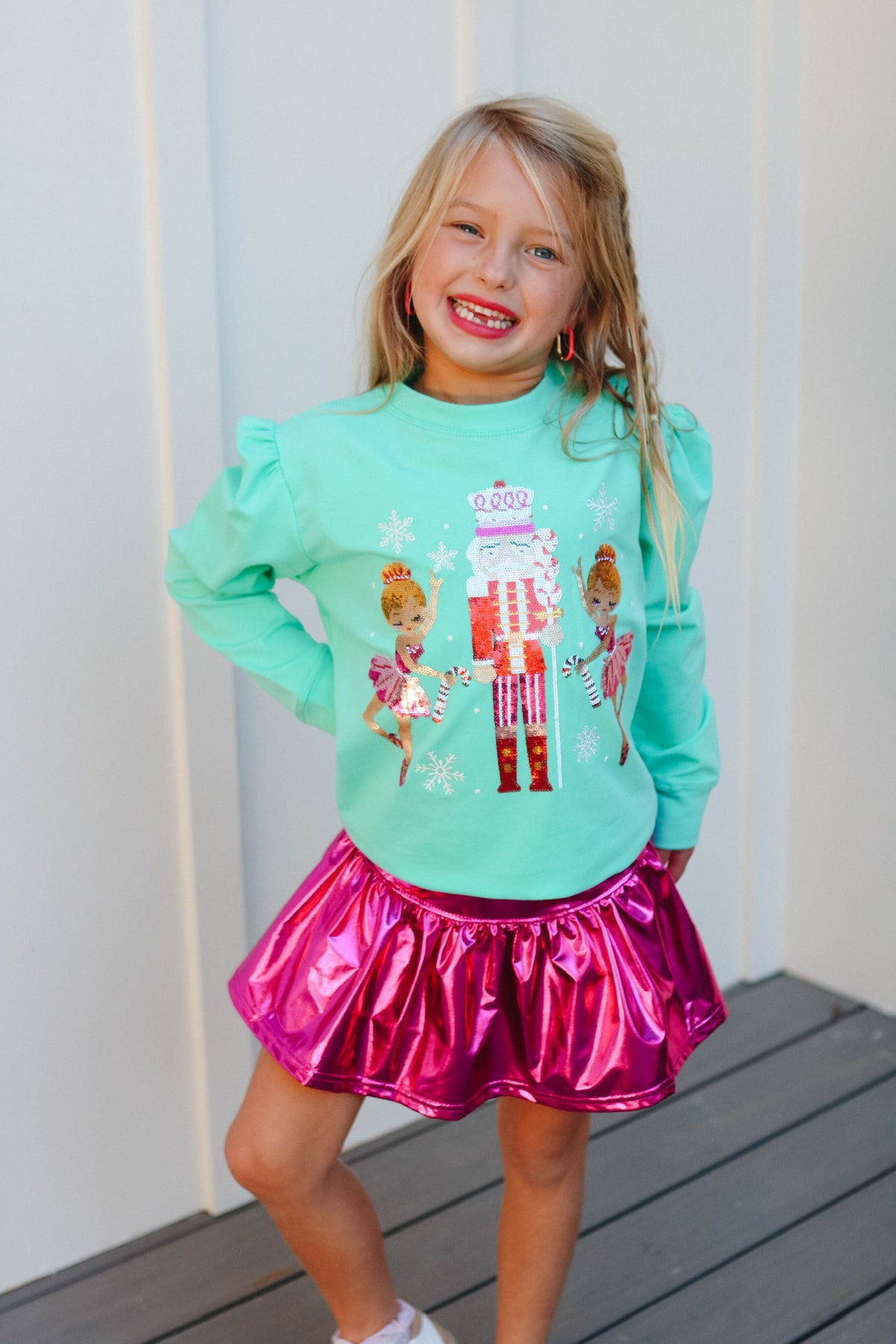 Azarhia Holly Sweatshirt Nutcracker Ballerinas Christmas