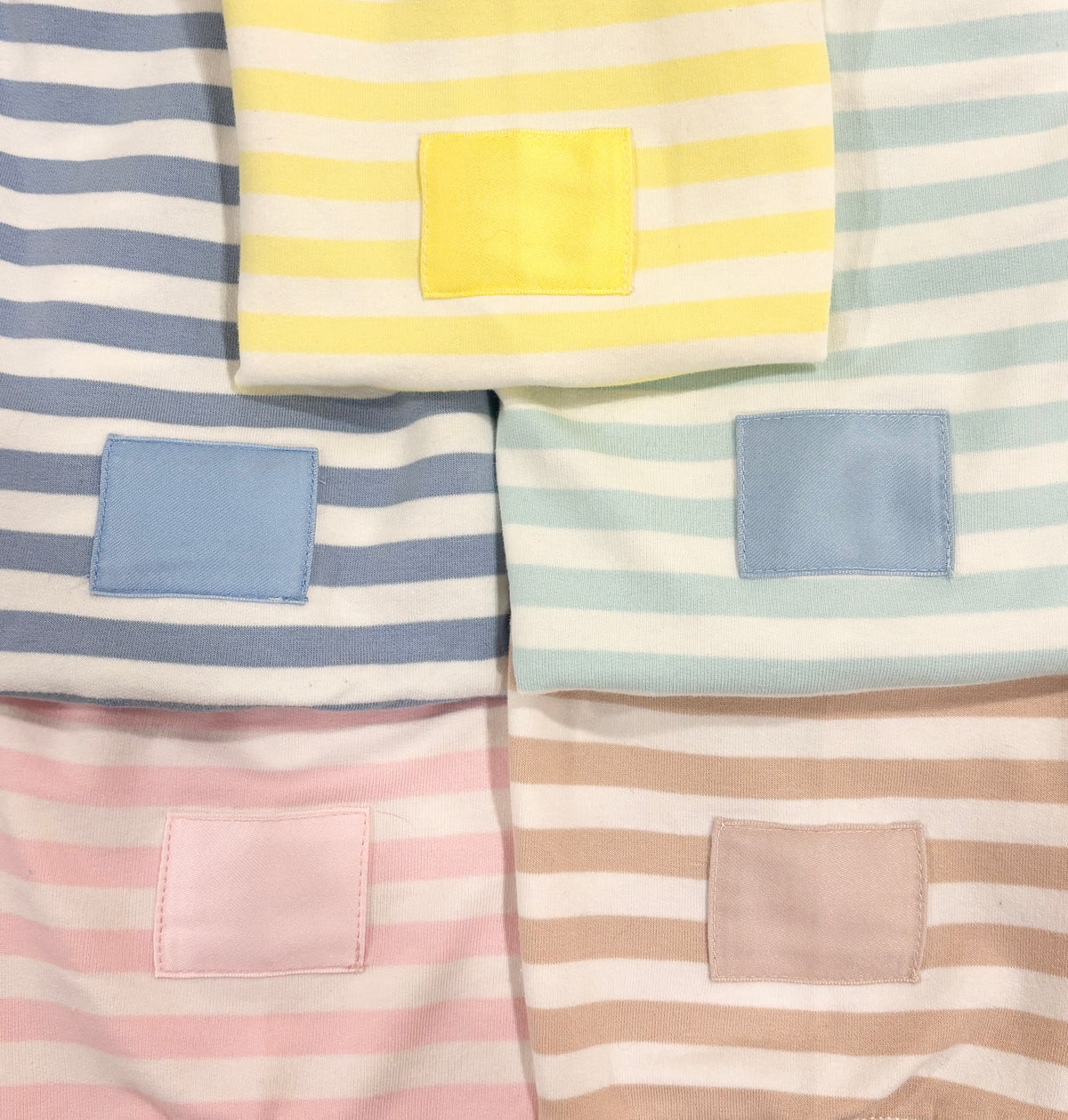 Striped Patch French Terry Pullover