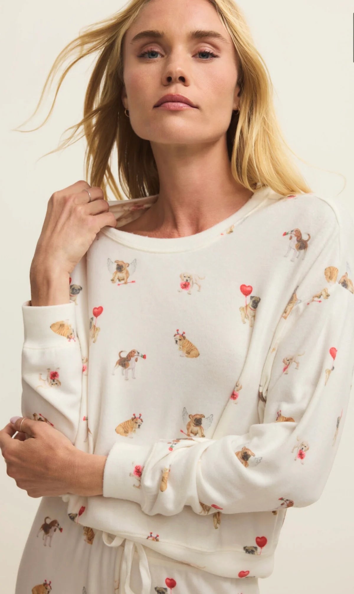 Z Supply Bisous Love Pup Top