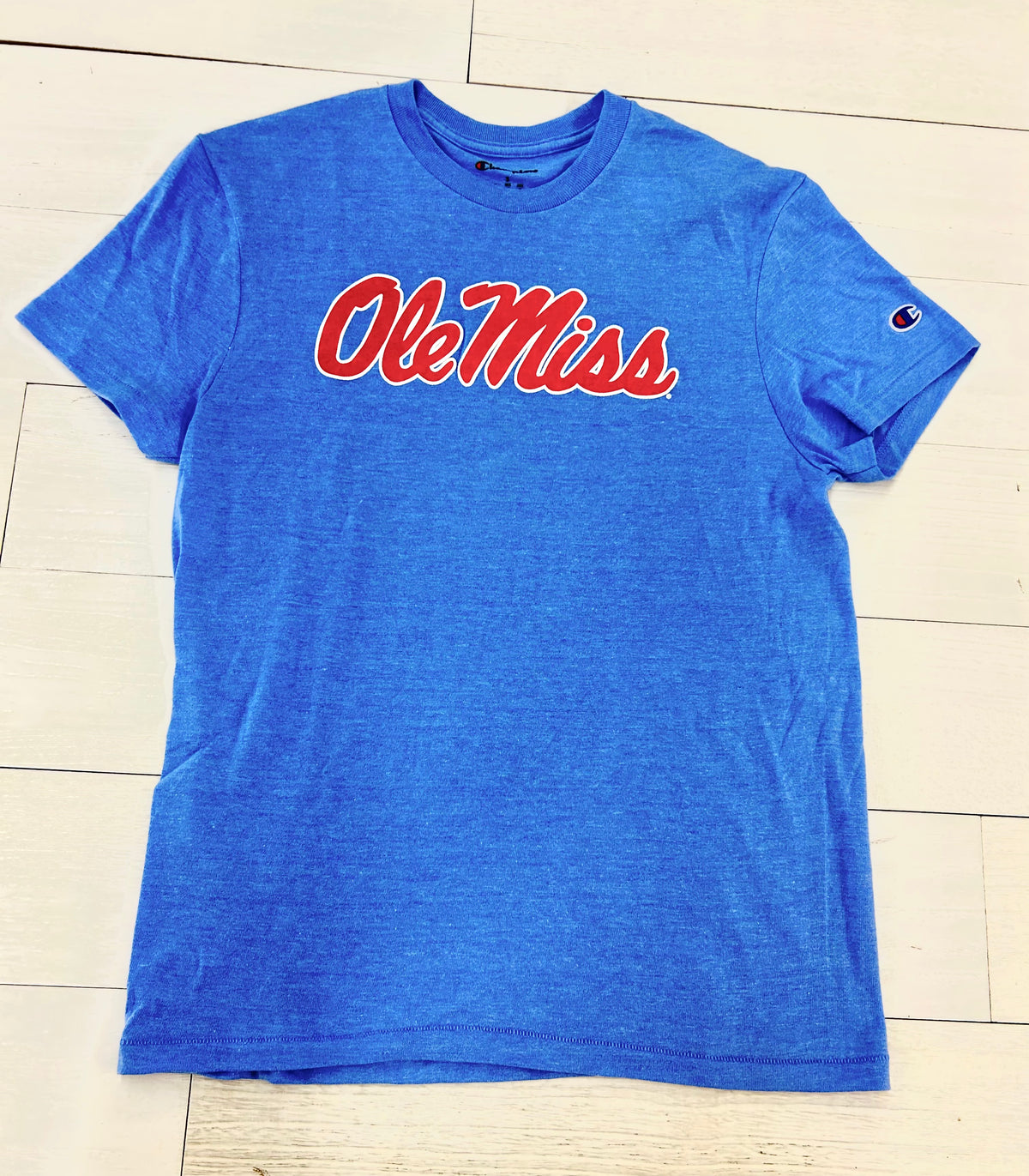 Men's Champion Tri-Blend Tee Script Ole Miss
