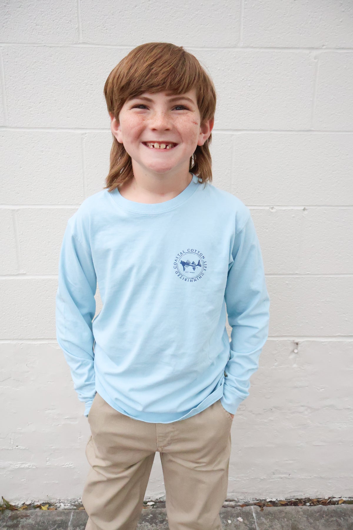 Youth Coastal Cotton Mutton Snapper Long Sleeve Tee