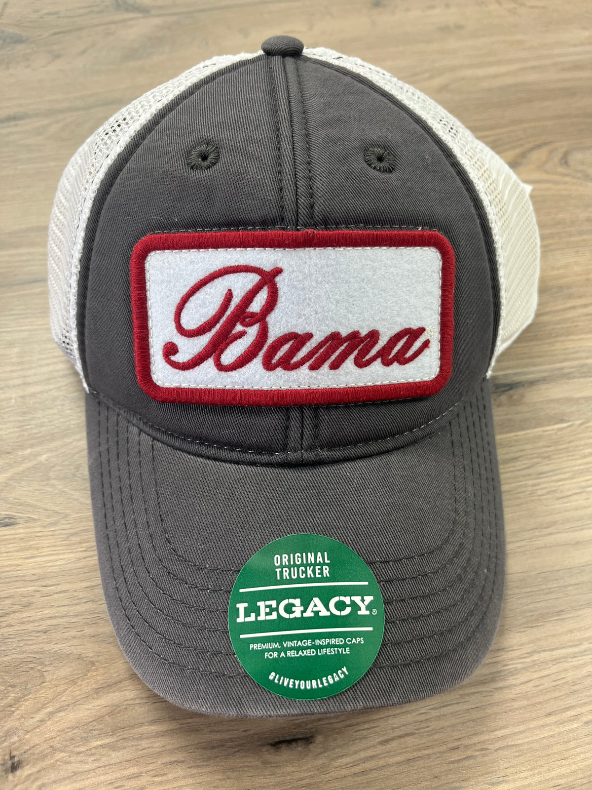 Legacy New Bama Script Trucker Hat