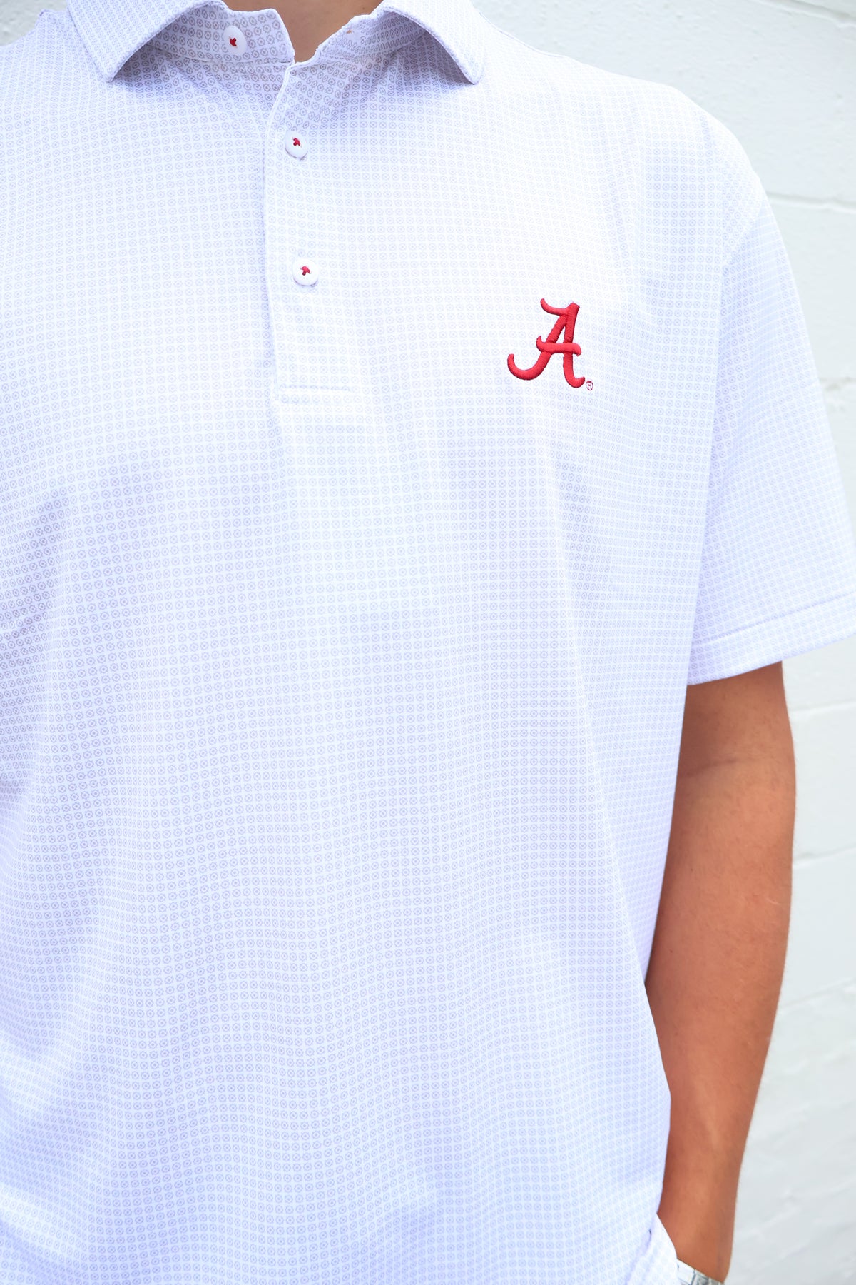 Taylor And Mick Patterned Bama Polo