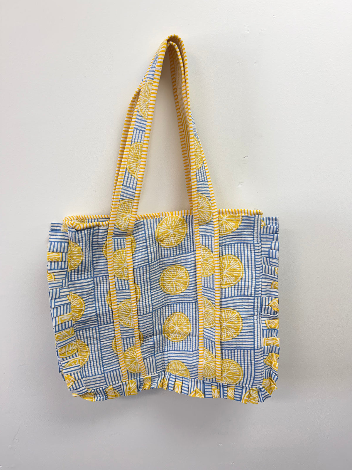 blue and yellow bag