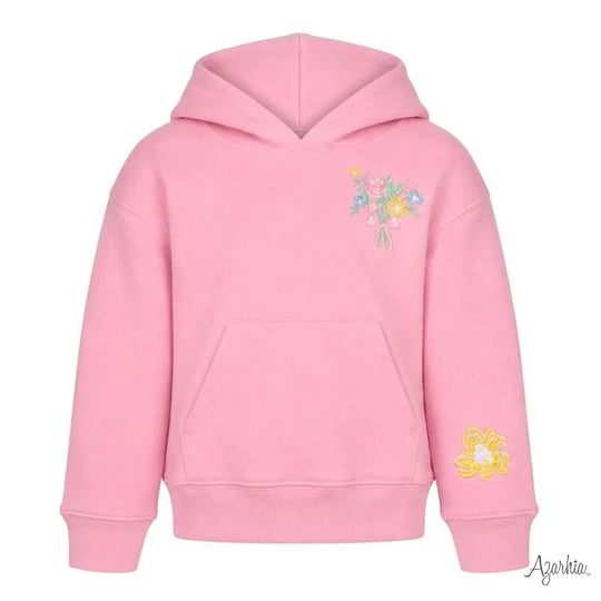 Girls' Azarhia Embroidered Happiness in Bloom Hoodie