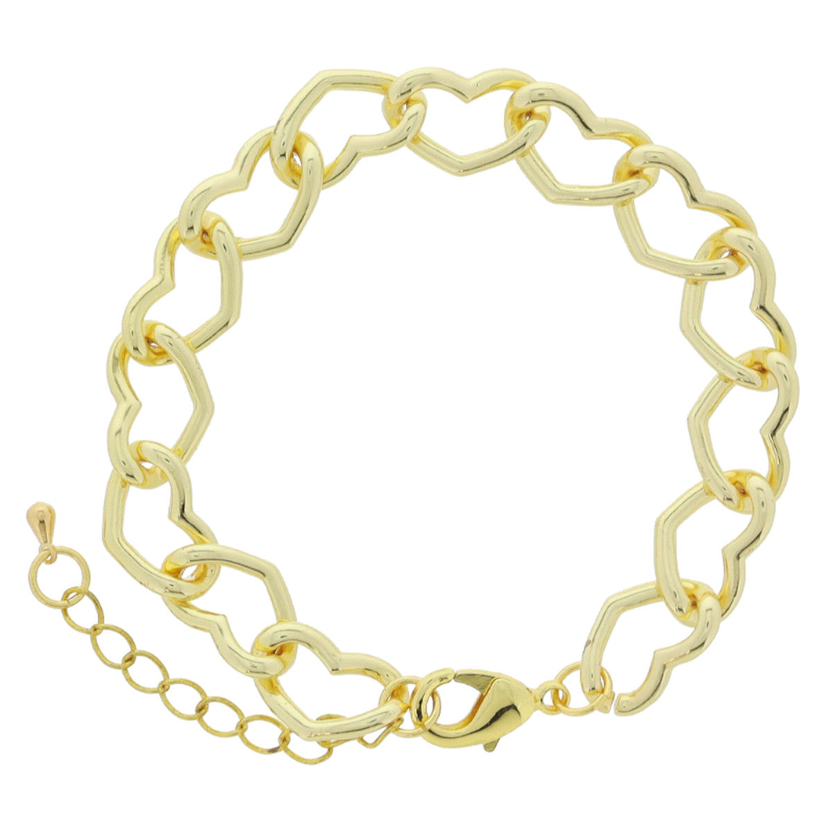 Jane Marie Heart Curb 7&quot; Bracelet