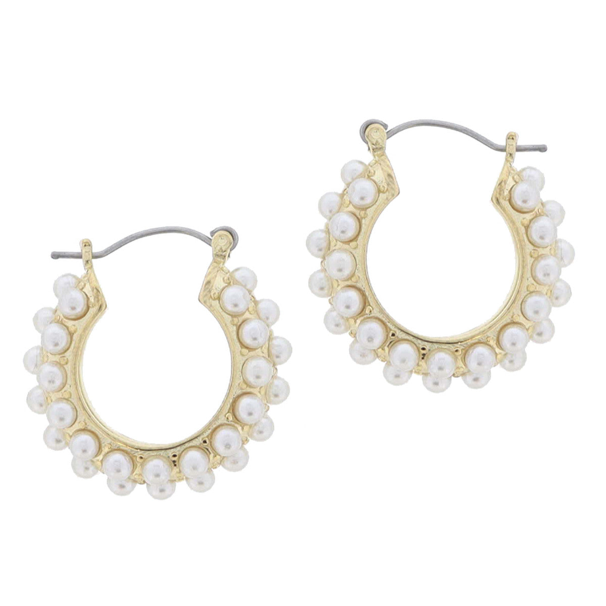 Jane Marie Pearl Hoop Earrings