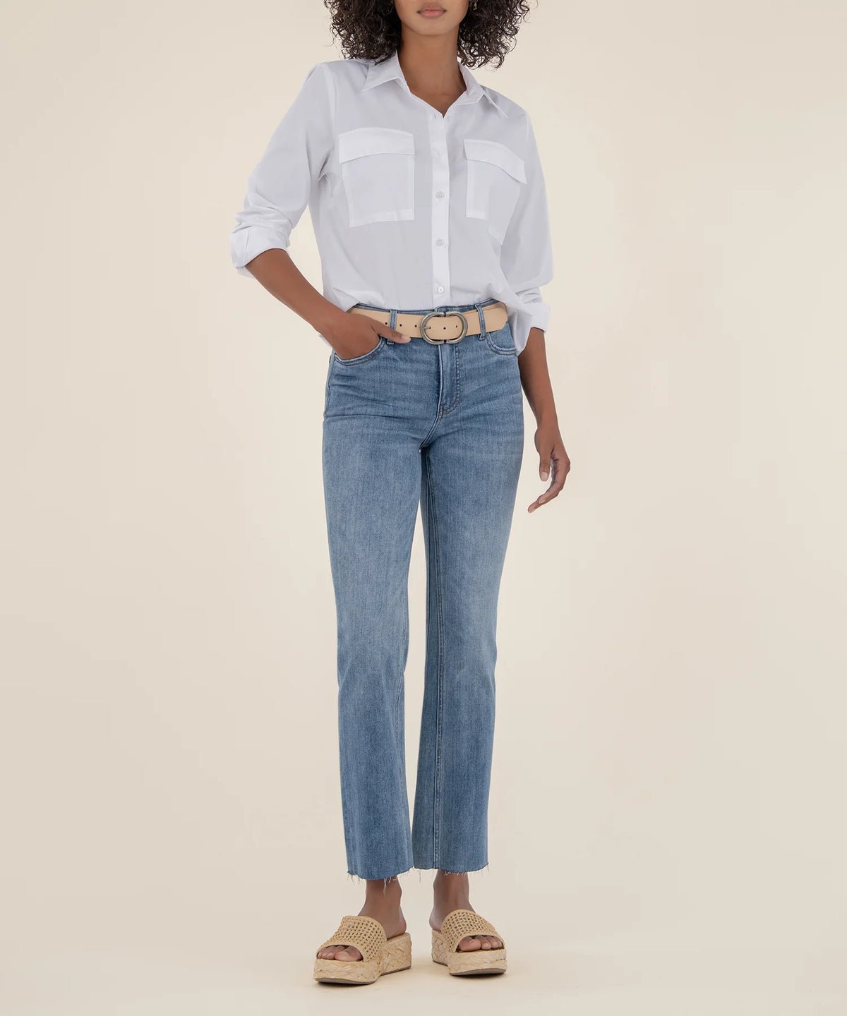 Kut Kelsey High Rise Ankle Flare Jean