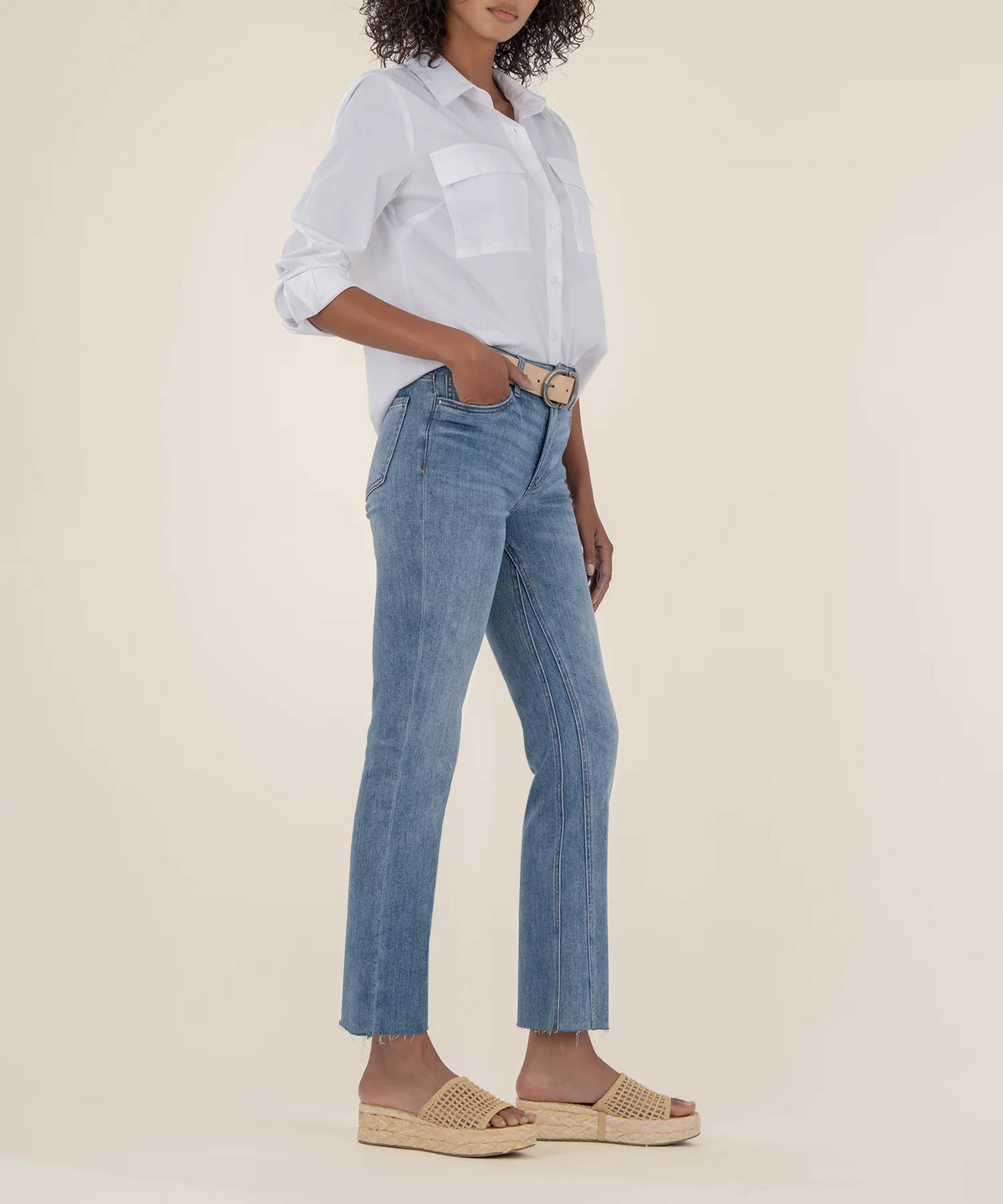Kut Kelsey High Rise Ankle Flare Jean