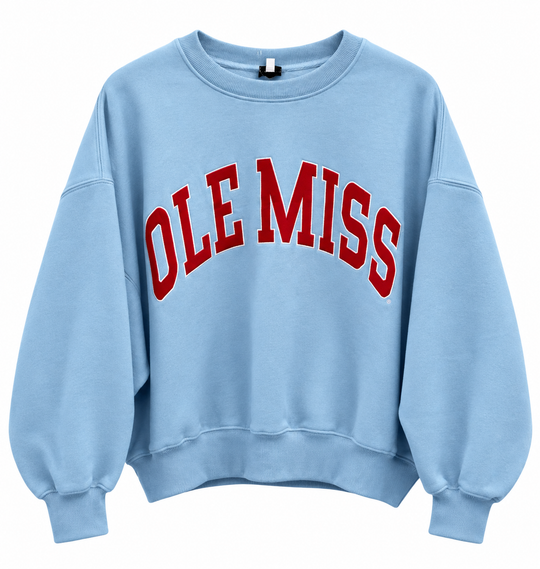 Scarlet & Gold Olivia Crewneck Ole Miss