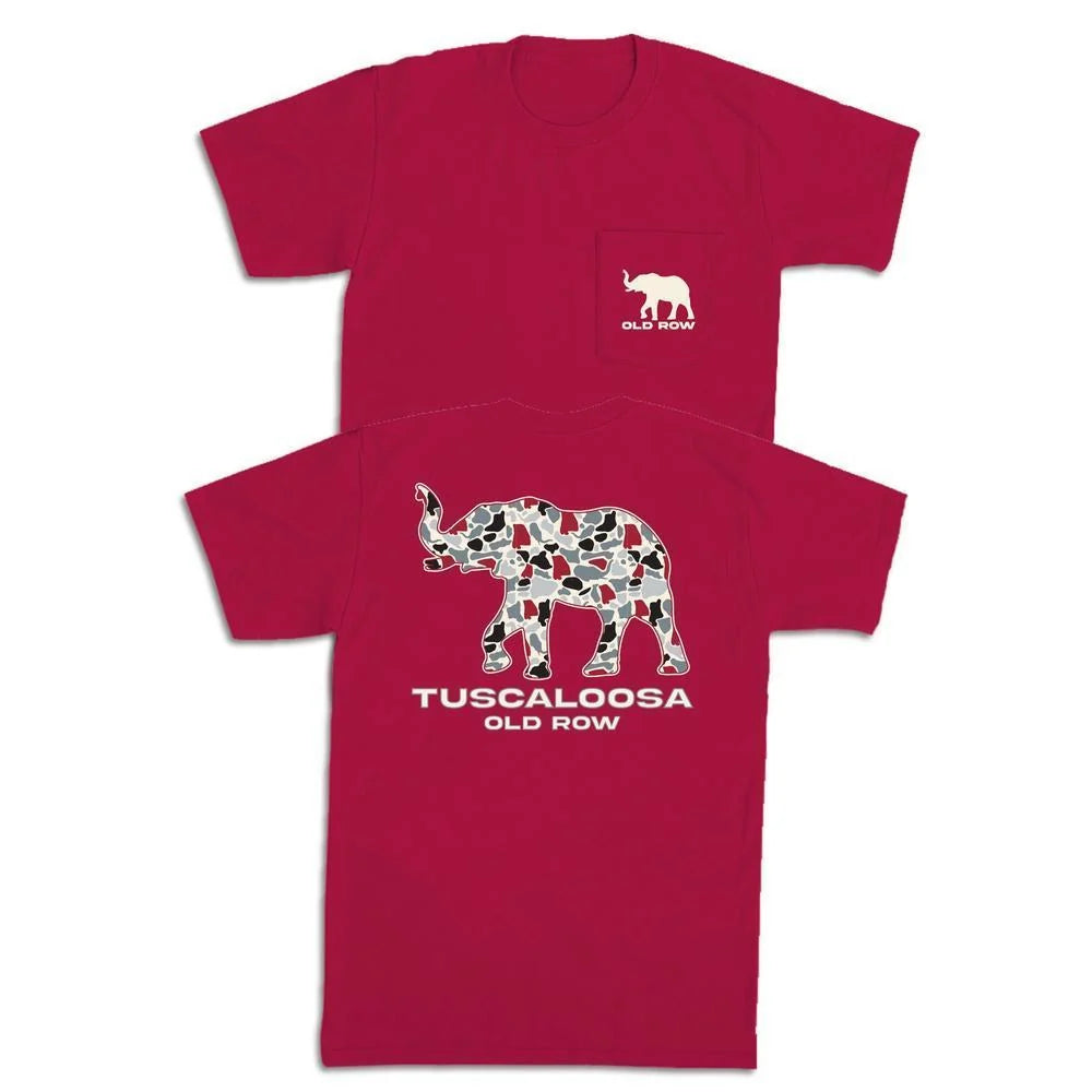 Old Row Tuscaloosa Camo Elephant Tee