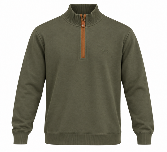Coastal Cotton French Terry Quarter Zip Pullover