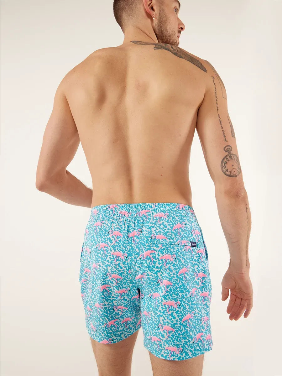 Chubbies The Domingos Are For Flamingos 5.5&quot; Zip Pocket