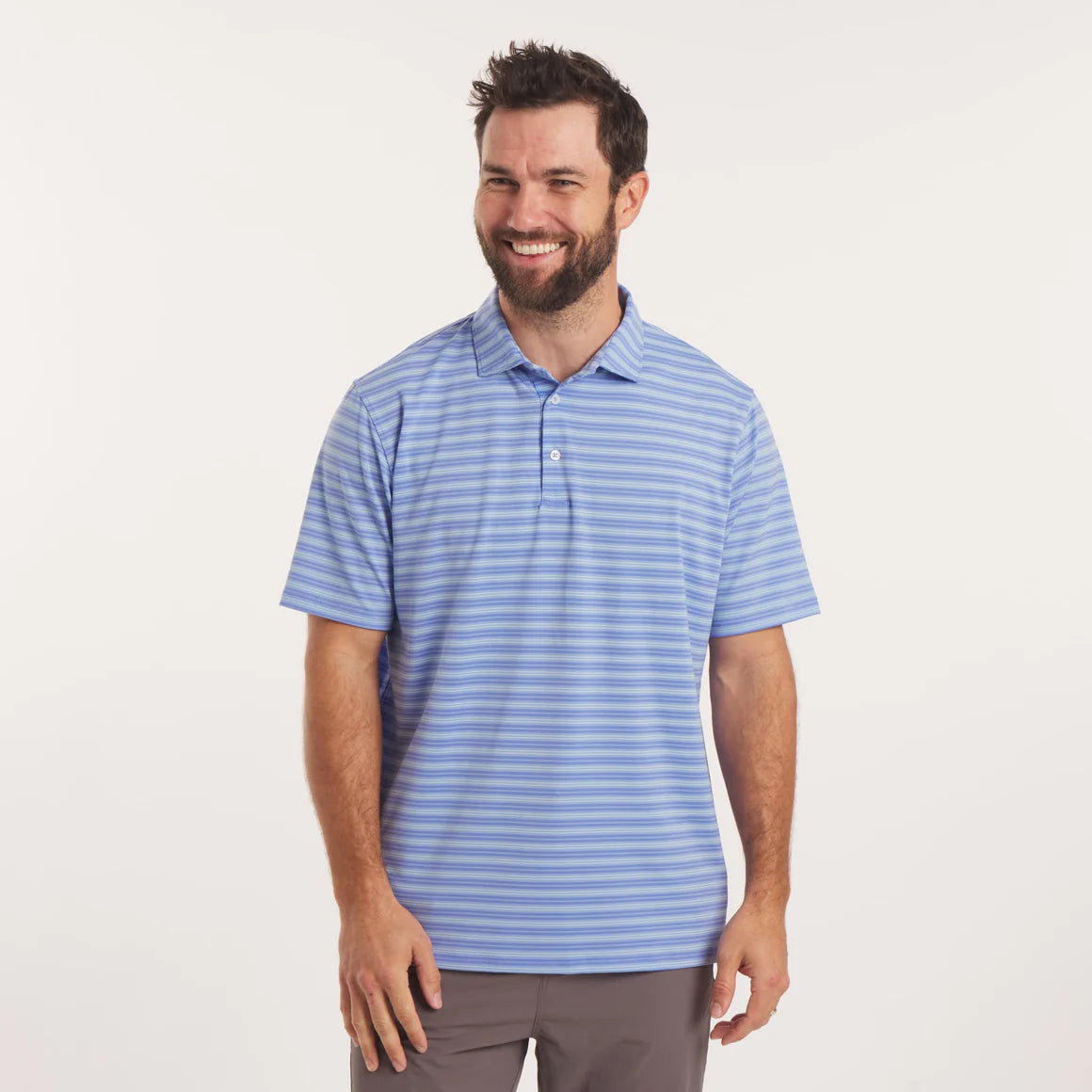 Southern Marsh Bermuda Performance Polo Grayton Stripe
