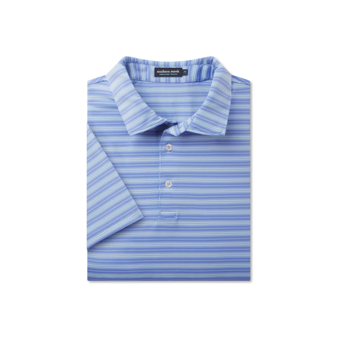 Southern Marsh Bermuda Performance Polo Grayton Stripe