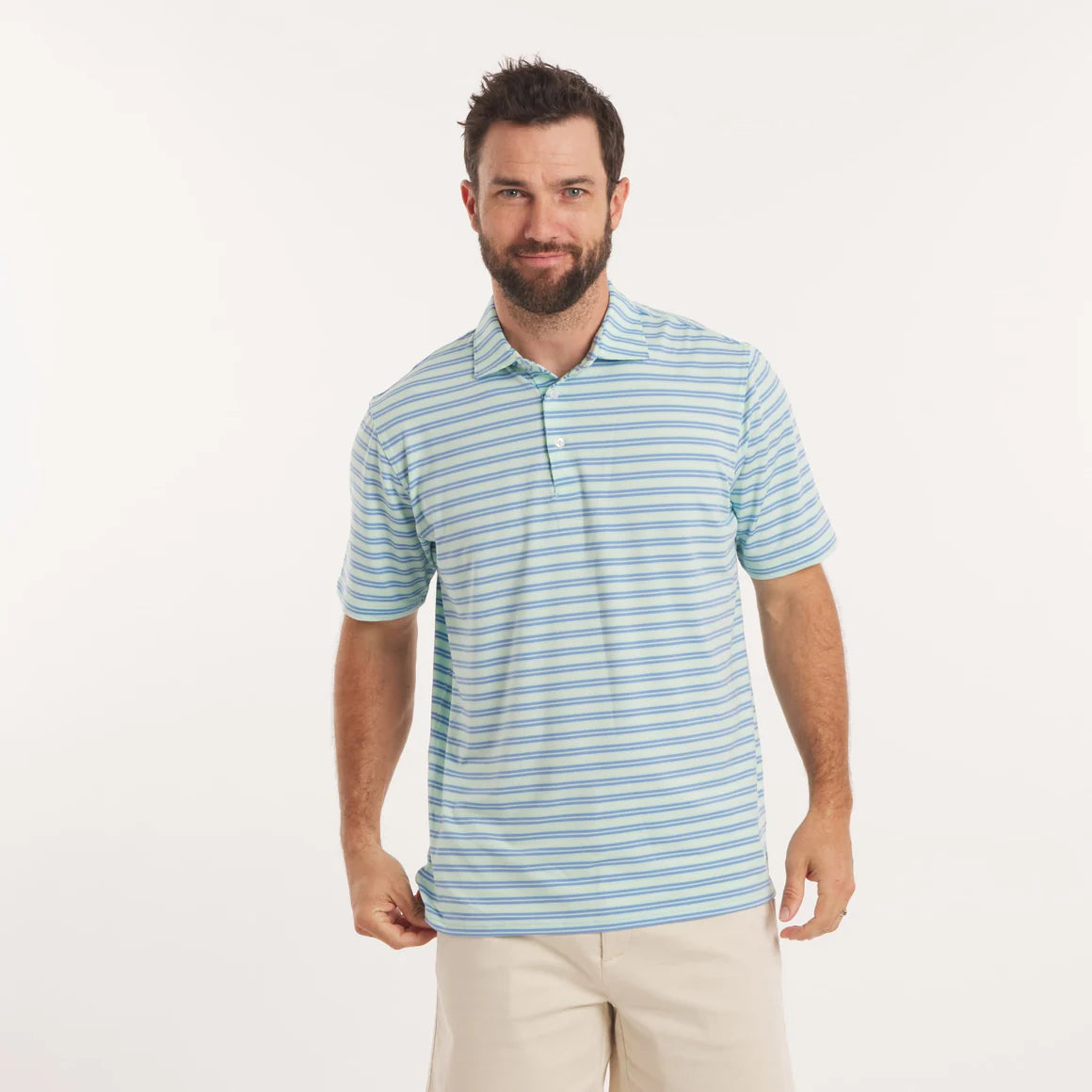 Southern Marsh Bermuda Performance Polo Grayton Stripe