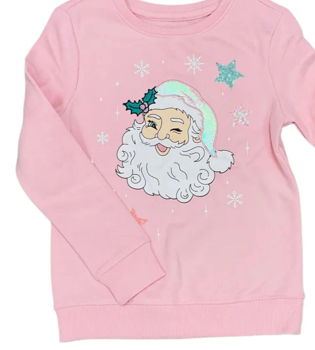 Girls Santas In Town Sweatshirt