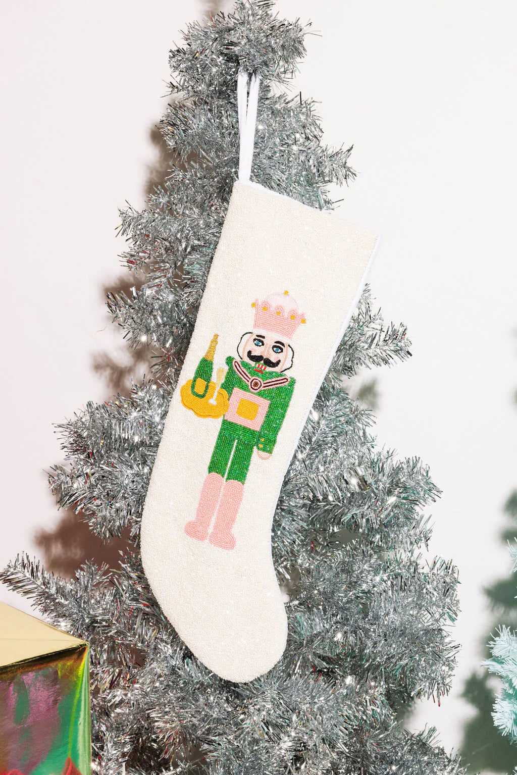 Queen of Sparkles Nutcracker Beaded Stocking