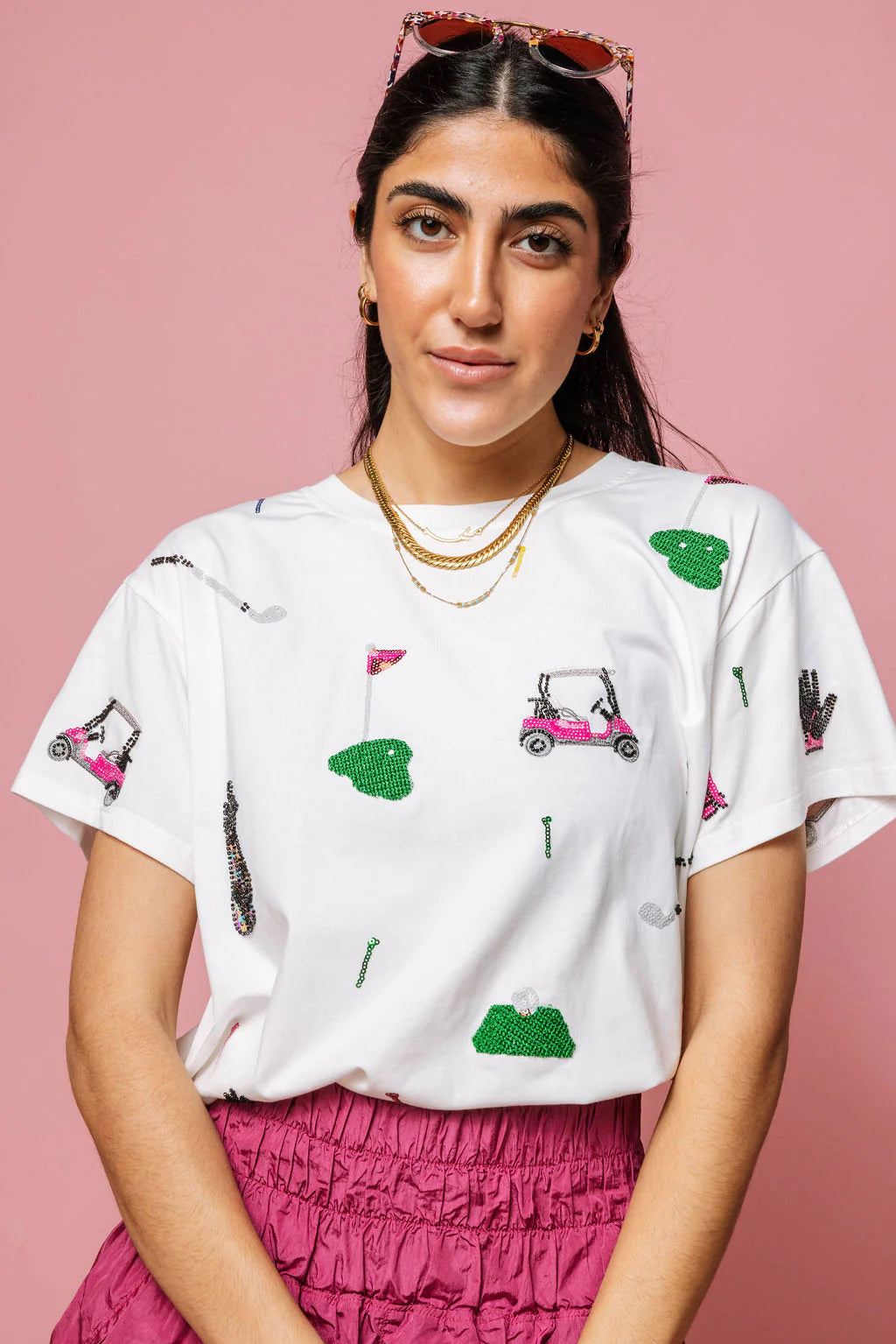 Queen Of Sparkles Scatter Golf Icon Tee