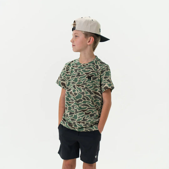 Boys' Burlebo Retro Duck Camo Tee