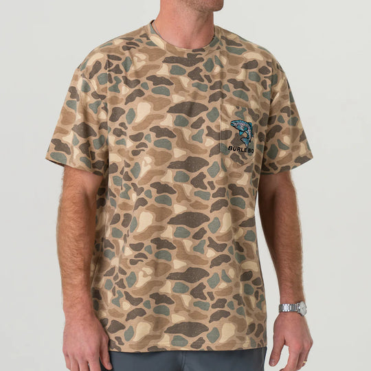 Burlebo Jumping Trout Pocket Tee