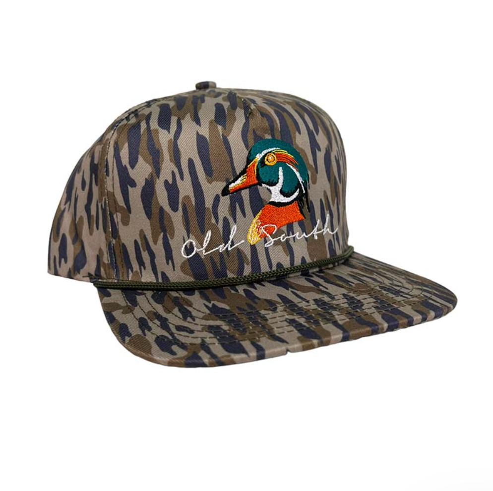 Old South Trucker Hat Wood Duck Head/ White/White