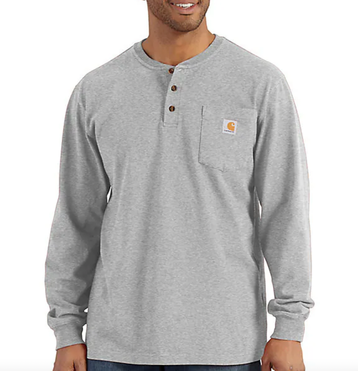 Carhartt K128 Long Sleeve Pocket Henley T-Shirt