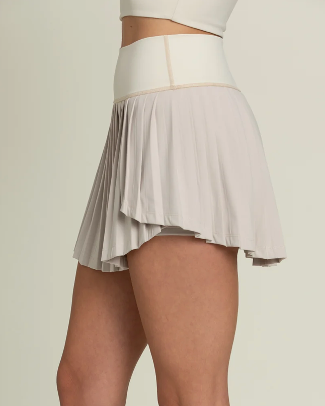 Gold Hinge 2-Toned Tiered Pleated Tennis Skirt