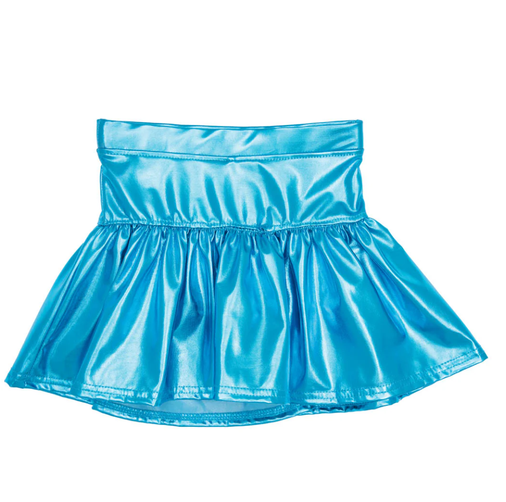 Azarhia Slick Metallic Gathered Skort