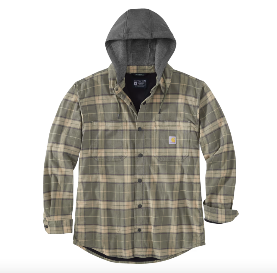 Carhartt Rugged Flex Flannel Fleece-Lined Hooded Shirt