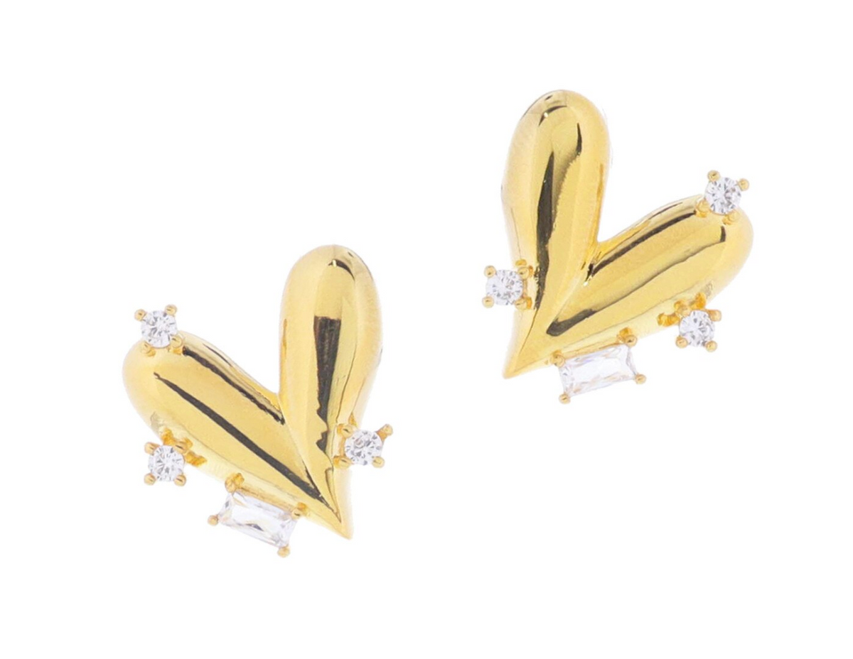 Jane Marie Abstract Heart Earrings