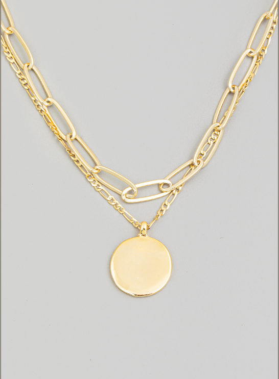 Disc Pendant Necklace