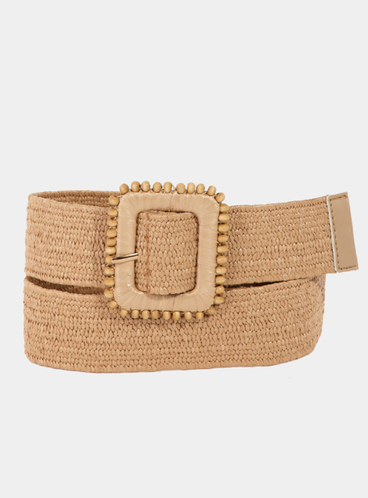 Elastic Braided Square Buckle Belt