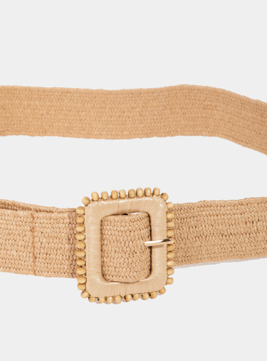 Elastic Braided Square Buckle Belt