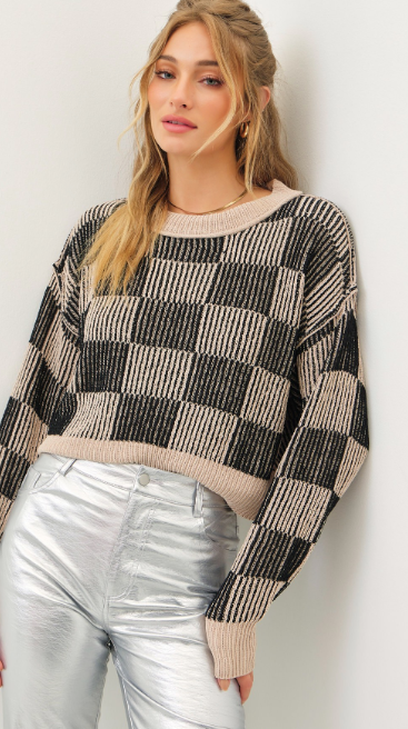 Checkerboard Sweater