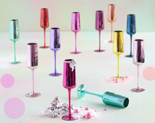 Reflective Flute Glass