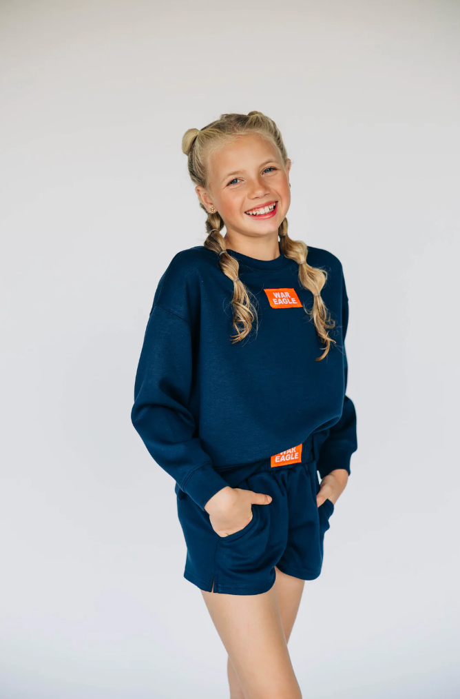Girls' Scarlet & Gold War Eagle Ava Airy Crewneck