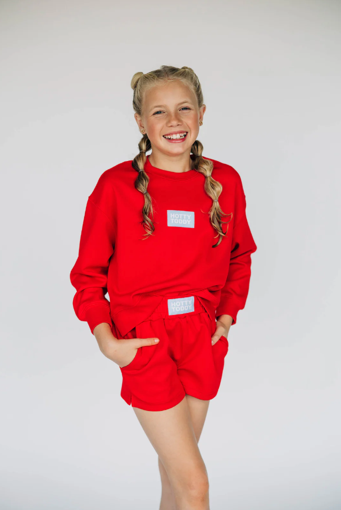 Girls' Scarlet & Gold Hotty Toddy Ava Airy Crewneck