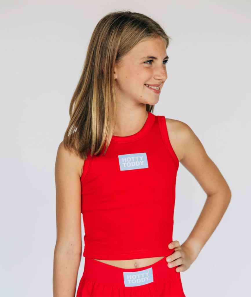 Girls' Scarlet & Gold Hotty Toddy Alli Airy Tank