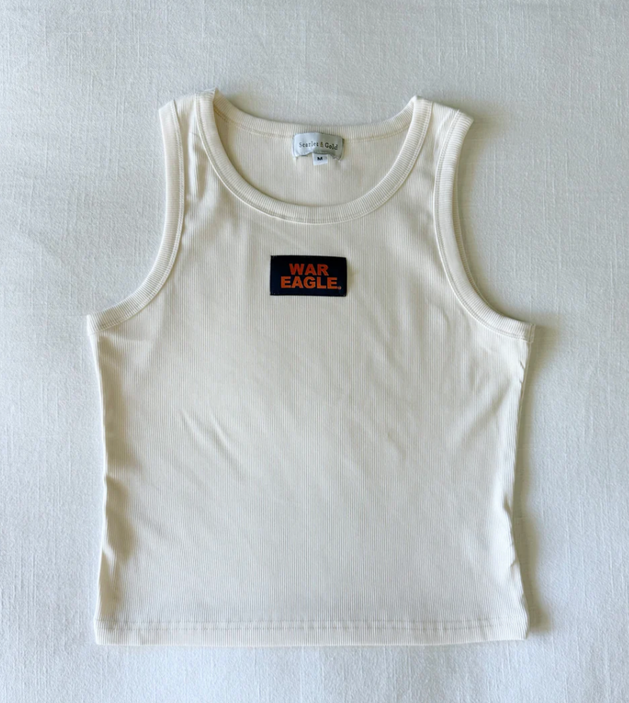 Girls' Scarlet & Gold War Eagle Micro Rib Baby Tank