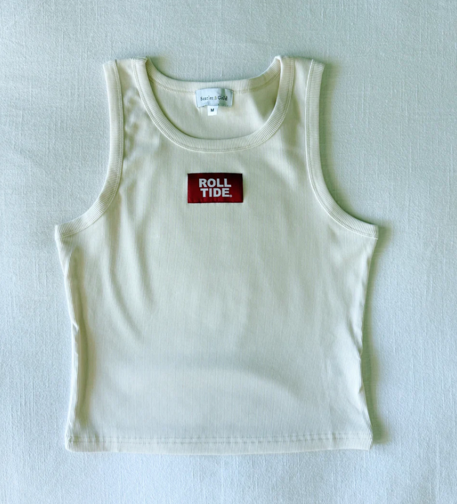 Girls' Scarlet & Gold Roll Tide Micro Rib Baby Tank