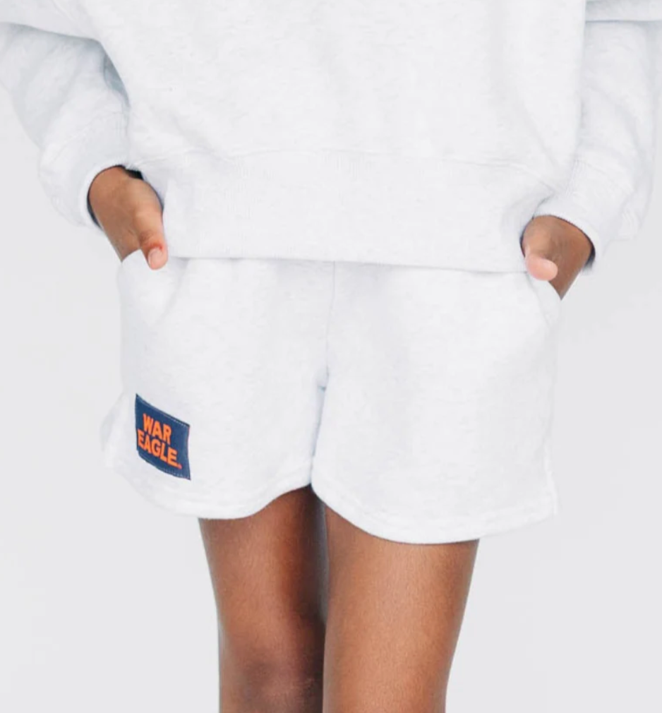 Girls' Scarlet & Gold War Eagle High Waisted Sweat Short